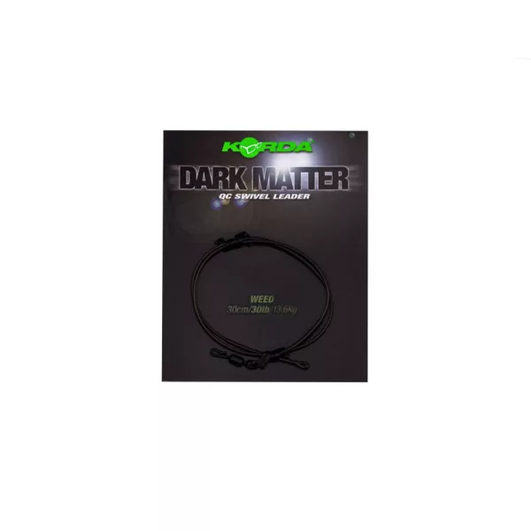 Korda Dark Matter Leader QC Swivel Kraut 30lb 30cm Vorgebundenes Boilie-Rig