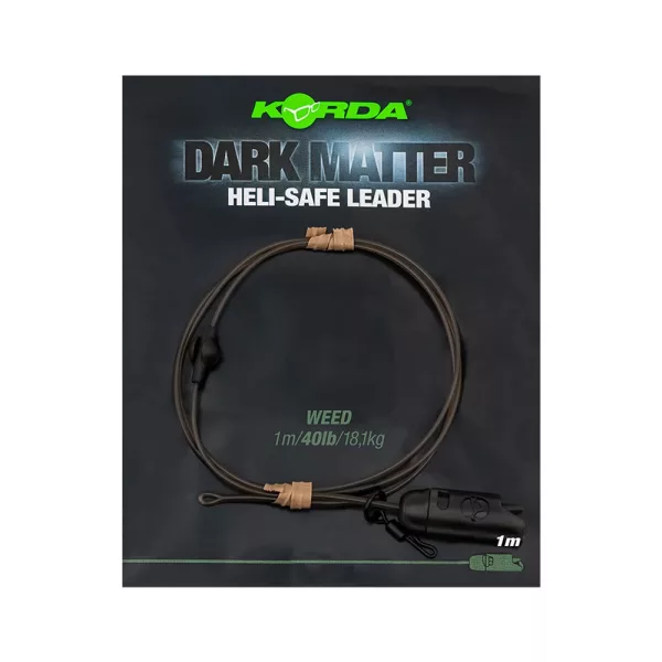 Korda Dark Matter Leader Heli Safe Weed 40lb Vorgebundenes Boilie-Rig