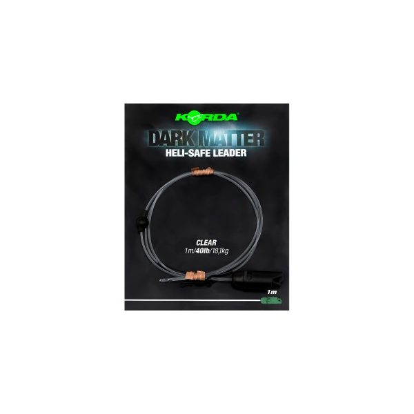 Korda - Dark Matter Leader Heli Safe Clear 40lb 1m transparentes Helicopter-Rig Vorfach
