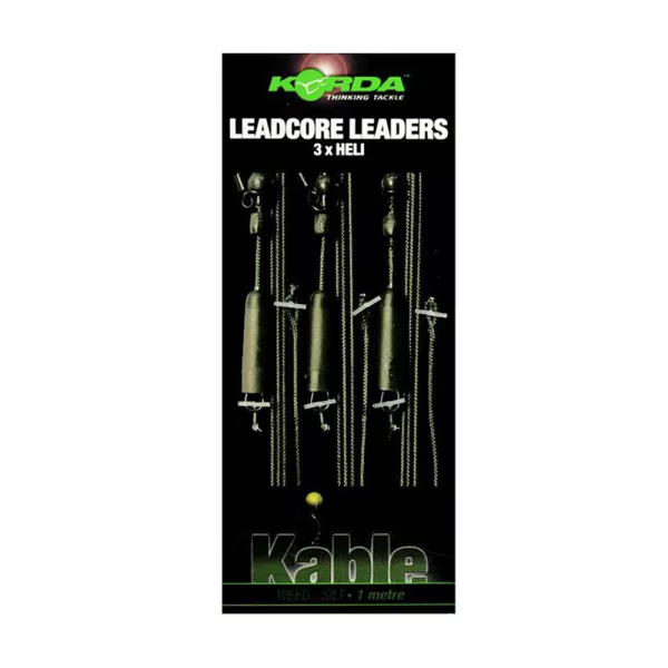 Korda Leadcore Heli Weed/Silt Vorgebundenes Boilie-Rig 3 Stk.
