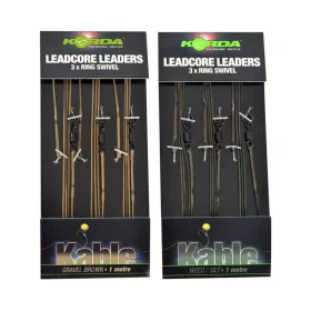   Korda Leadcore Ring Swivel Weed/Silt Vorgebundene Boilie-Montage 3 Stk.
