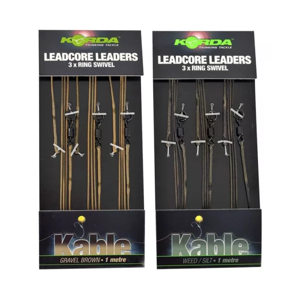 Korda Leadcore Ring Swivel Weed/Silt Vorgebundene Boilie-Montage 3 Stk.