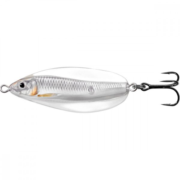 Livetarget Erratic Shiner Löffel Silber/Perlmutt 14gr 6cm Taumelnder Blinker