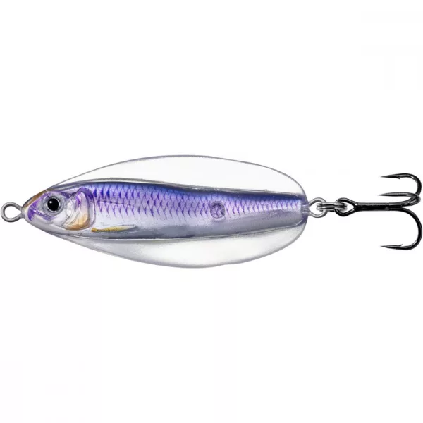 Livetarget Erratic Shiner Löffel Silber/Violett 21gr 7cm Taumelnder Blinker
