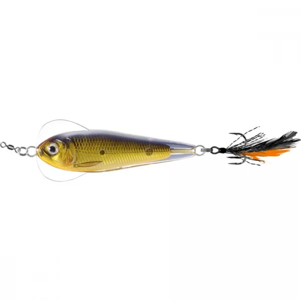 Livetarget Flutter Shad Jigging Löffel Gold/Schwarz 11gr 5cm Taumelnder Blinker