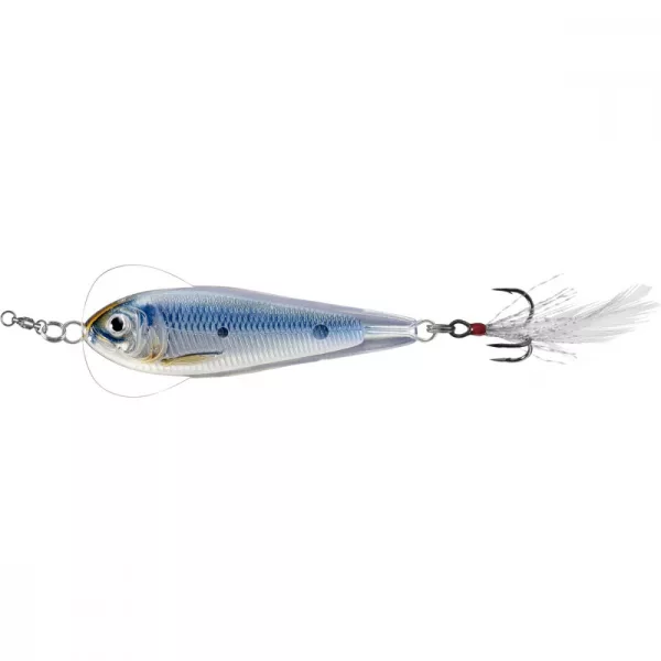 Livetarget Flutter Shad Jigging Spoon Silber/Blau 14gr 5,5cm Taumelblinker