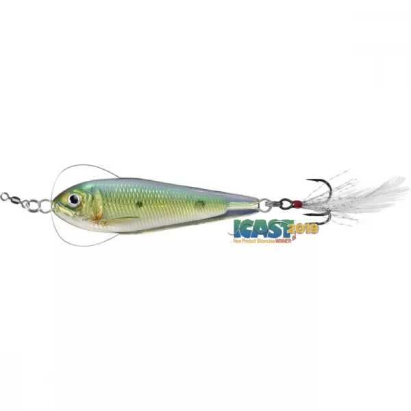 Livetarget Flutter Shad Jigging Spoon Gold/Grün 14gr 5,5cm Taumelblinker