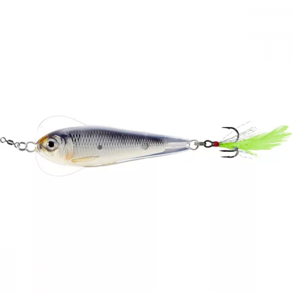 Livetarget Flutter Shad Jigging Löffel Glow/Schwarz 14gr 5,5cm Taumelnder Blinker