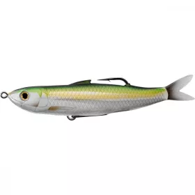   Livetarget Shiner Walking Bait Metallic Lemon Lime 11,5cm 14gr Gummifisch