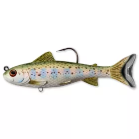   Livetarget Trout Parr Swimbait Silver Olive 10,9cm 21gr Gummifisch