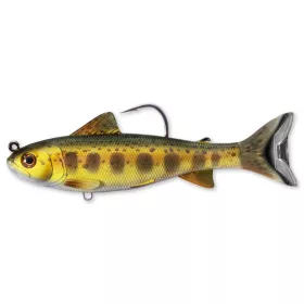  Livetarget Trout Parr Swimbait Gold Olive 10,9cm 21gr Gummifisch