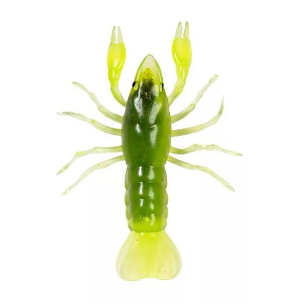 Livetarget Flusskrebs Unmontiert Chartreuse-Grün 7,1cm Sinkend Plastik-Krebs 6 Stk.