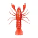 Livetarget Crawfish Un-Rigged Red-Red 9,7cm Sinking Plastikkrebs 4 Stk.