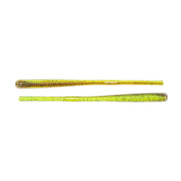 Livetarget Finesse Worm Chartreuse-Braun 11,4cm Wurmimitation 10Stk