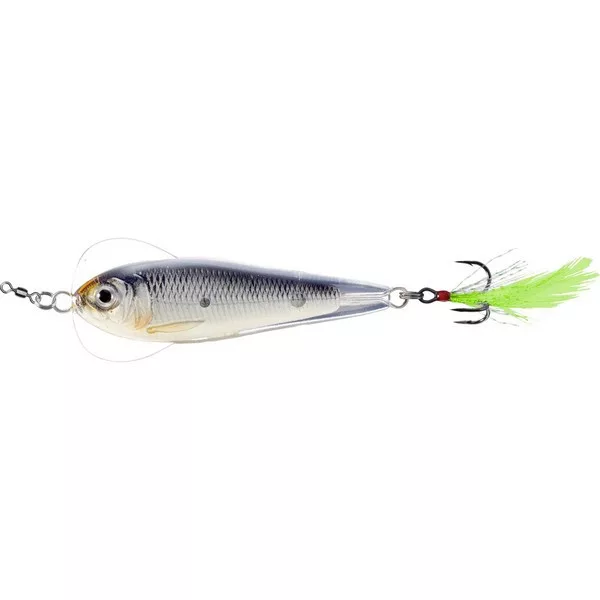 Livetarget Flutter Shad Glow-Black 7,0cm 28gr Kunstk&ouml;der mit Kunstfliege