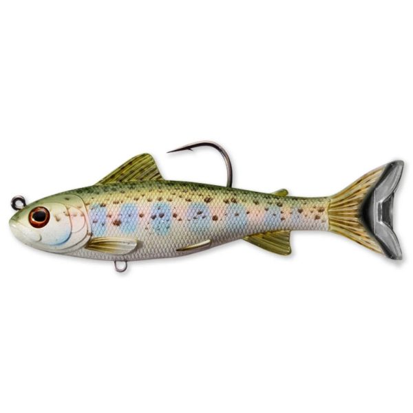 Livetarget Forellen Swimbait Silber-Olive 13,1cm 35gr Kunststoffköder