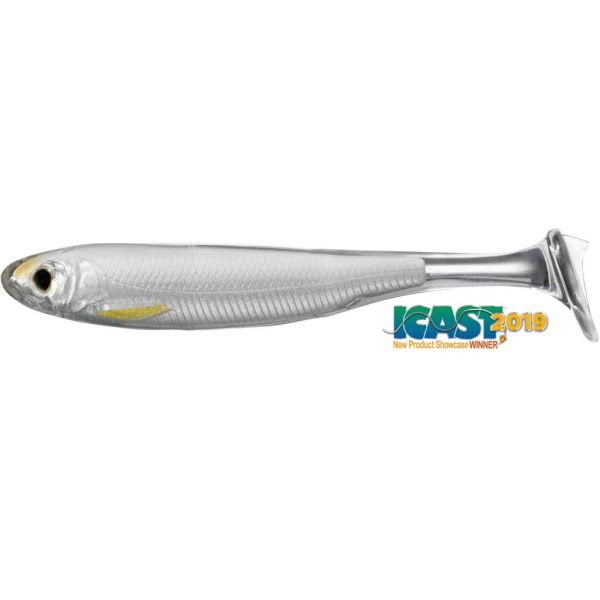 Livetarget Slow-Roll Shiner Paddle Tail Silver-Pearl 12,5cm Kunststoffköder 4 Stk.