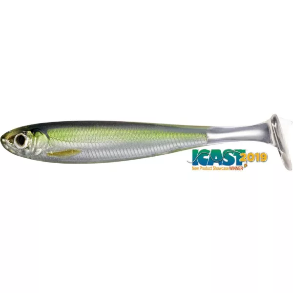 Livetarget Slow-Roll Shiner Paddle Tail Silver-Green 12,5cm Plastikköder 4 Stk.