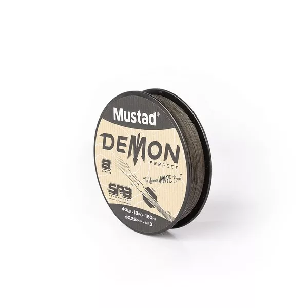 Mustad Demon Perfect Braid Gator Green 0,18mm 150m Geflochtene Hauptschnur