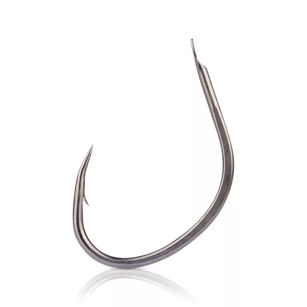 Mustad Ruthless Spade Eye 6/0 5 Stk. Haken mit Platte, mit Widerhaken für Welse