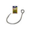 Mustad Ruthless In-Line Titan Steel 1 geöhrter Haken mit Widerhaken 6 Stk.