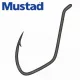 Mustad Ultra Np Single Catfish Black Nickel 3/0 7 Stk. Öhr-Haken, mit Widerhaken für Welse