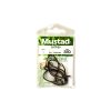 Mustad Ultra NP Einzel-Wels Black Nickel 3/0 Ösenhaken mit Widerhaken 8 Stk.