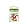 Mustad Beak Big Red 4 Haken mit Öhr, Widerhaken 12 Stück