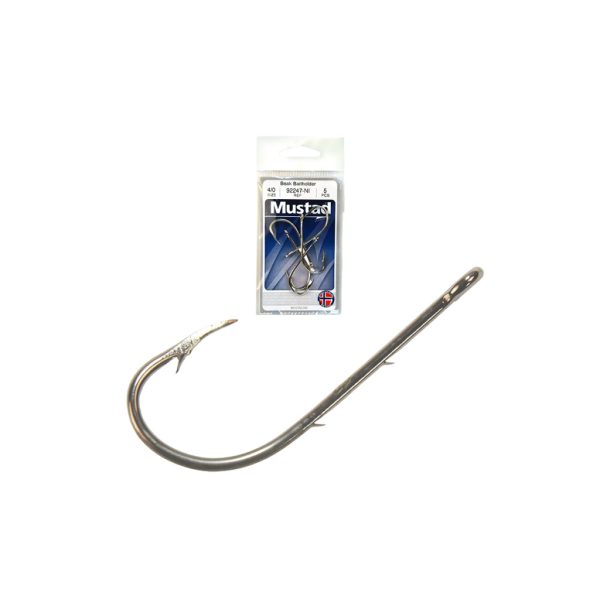 Mustad Beak Haken Baitholder Nickel 2/0 Zanderhaken 25 Stk.