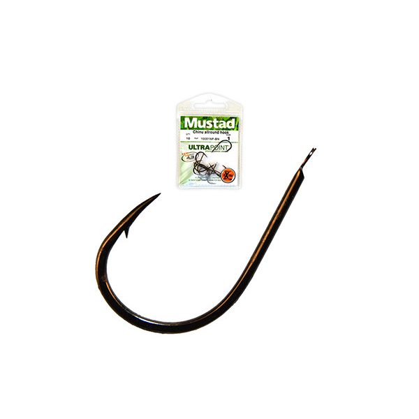 Mustad Chinu Allround Hook 1 Mit Plättchen, mit Widerhaken Haken 12 Stk.