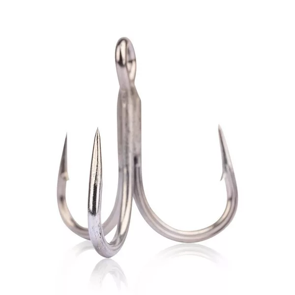 Mustad Un Inline Treble 5X Strong Titan Steel 4/0 Drillingshaken 4 Stk