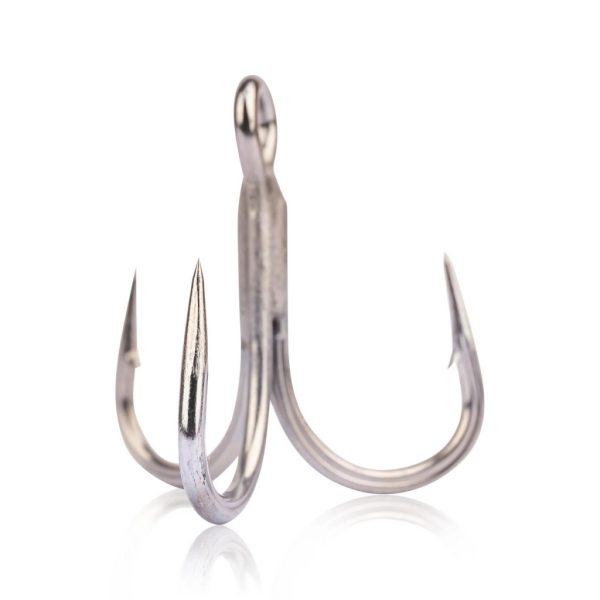 Mustad Un Inline Treble 5X Strong Titan Steel 8/0 Drillingshaken 2 Stk
