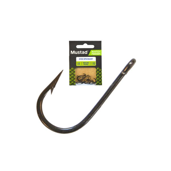 Mustad Match Feeder Eyed Specialist 10 Ösen-, Widerhakenhaken 15 Stk.