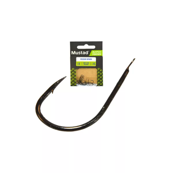 Mustad Match Feeder Feeder Spade 10 Plattierter, Widerhaken-Haken 15 Stk.