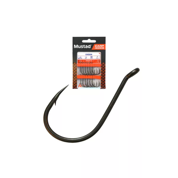Mustad Carp Chodda 8 Öhrhaken mit Widerhaken für Boilie 12 Stk.