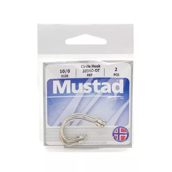 Mustad Tuna Circle Haken 12/0 mit Öhr und Widerhaken 3 Stk.