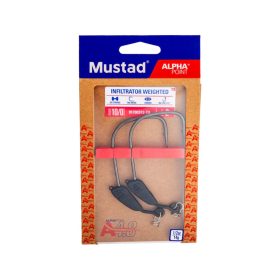   Mustad Infiltrator Weighted 6/0 10gr Beschwerter Offset-Haken 2 Stk.