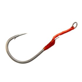   Mustad Hoodlum Speed Single 8/0 Widerhakenhaken mit Platte und Assist Rig 2 Stück