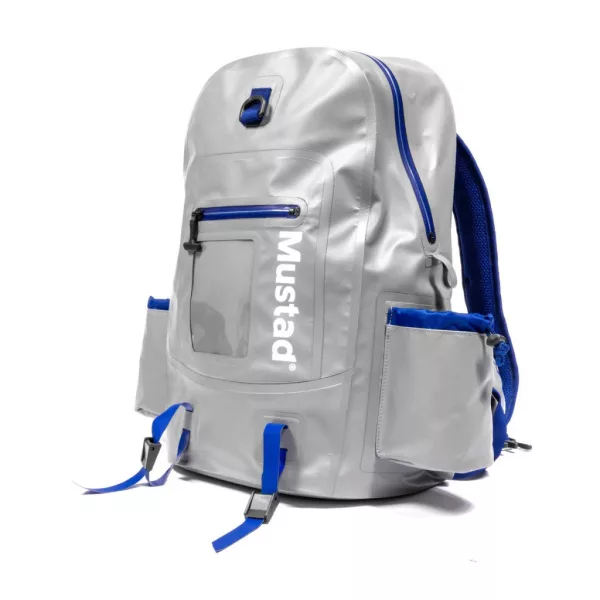Mustad Daybreak Dry Traditional Backpack 30L Grau-Blau Wasserdichter Rucksack