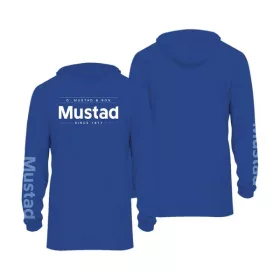   Mustad Blue Brand Longsleeve UV With Hood XL Kapuzen-Langarmshirt