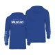 Mustad Blau Brand Longsleeve UV With Hood 3XL Langarmshirt mit Kapuze