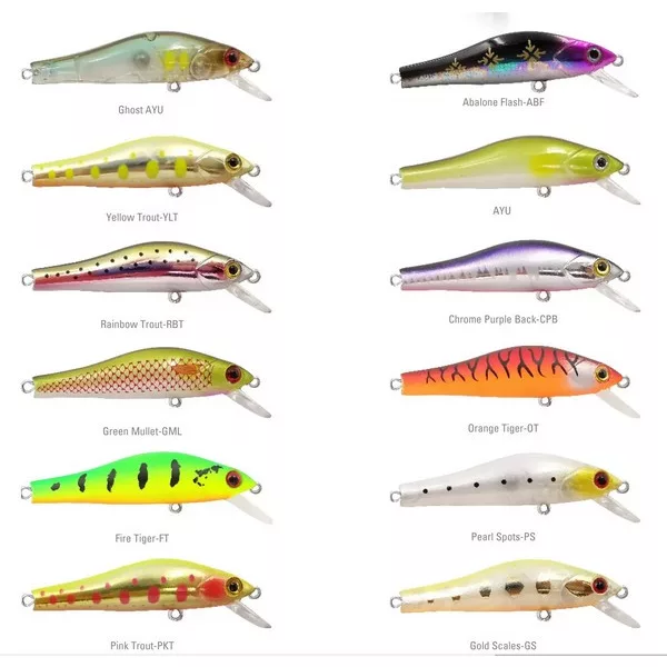 Mustad 55S Scurry Minnow Regenbogen 5,5cm 7,6gr Sinkender Wobbler