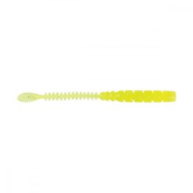   Mustad Aji Beaver Tail 6,35cm Cleaar Chartreuse Plastikköder 12 Stück