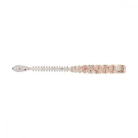   Mustad Aji Beaver Tail 6,35cm UV Klar Rot Glitzer Plastikköder 12 Stk.