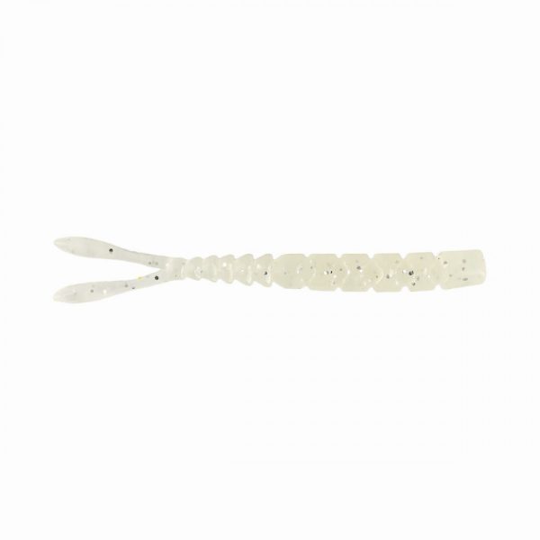 Mustad Aji Split Tail 5,08cm Weiß Luminous Plastikköder 12 Stück