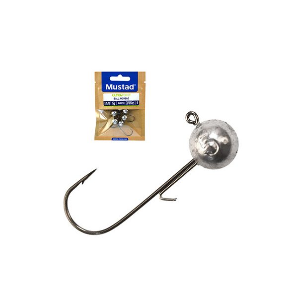 Mustad Ball Jig Head W/Keeper 2/0 15gr Jigkopf mit Haken 25 Stk