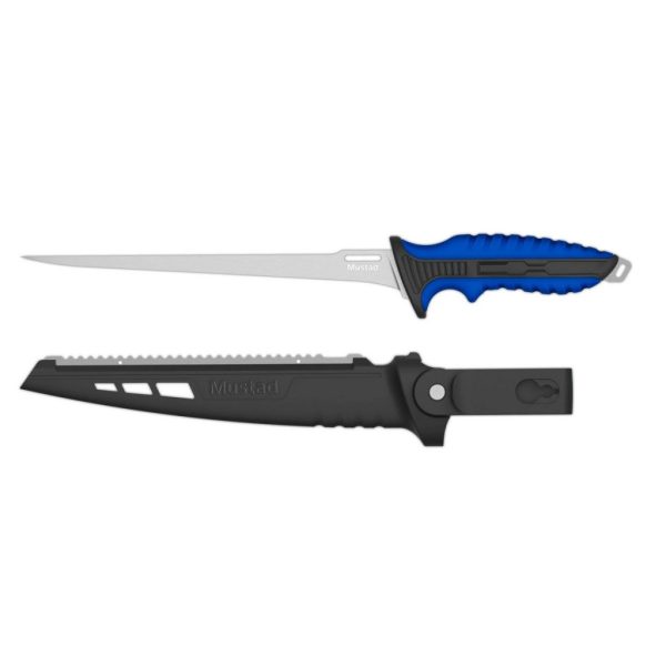 Mustad 22,86cm 4116 Stainless Steel Ultra Flex Fillet Knife Blaues Filetiermesser
