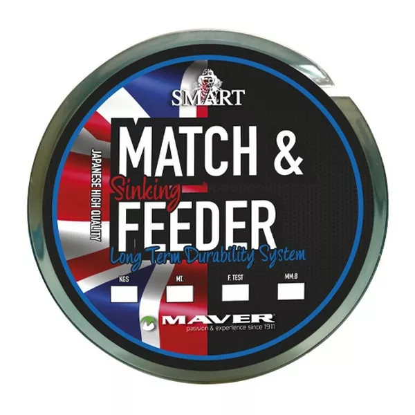 Maver Monofilament Match&Feeder Sinking 600m 0,153mm Monofile Hauptschnur