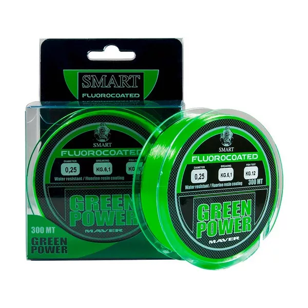Maver Monofil, Green Power Fluorine 300m 0,180mm Monofil Hauptschnur