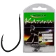 Mave Katana Black Nickelled Flatted 14 Plättchen, Widerhaken Karpfenhaken 20 Stk.